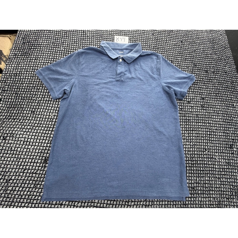 Sonoma Polo Shirt Mens Large Blue Short Sleeve Cotton Blend Casual
